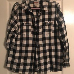 black and white flannel